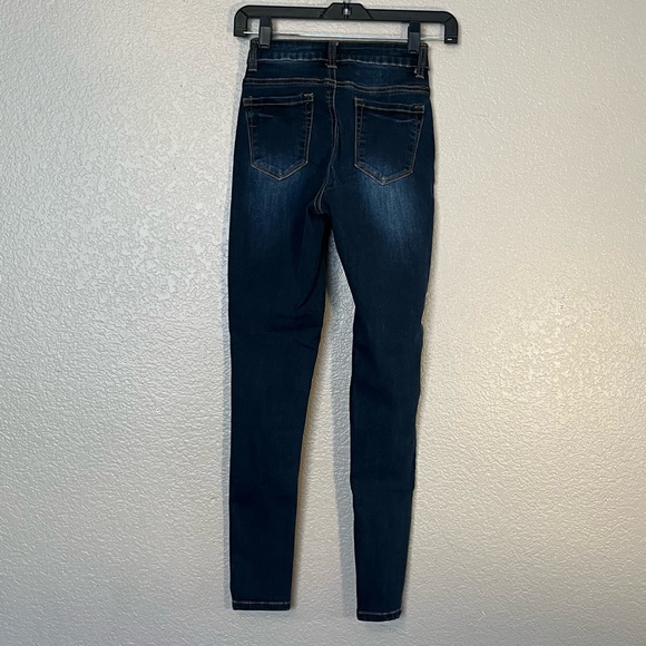 BLUE SAVVY WOMENS DARK WASH JEANS - Picture 3 of 10